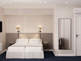 Гостиница Октябрьская Екатеринбург Улучшенный двухместный номер Делюкс с 1 кроватью или 2 отдельными кроватями-1